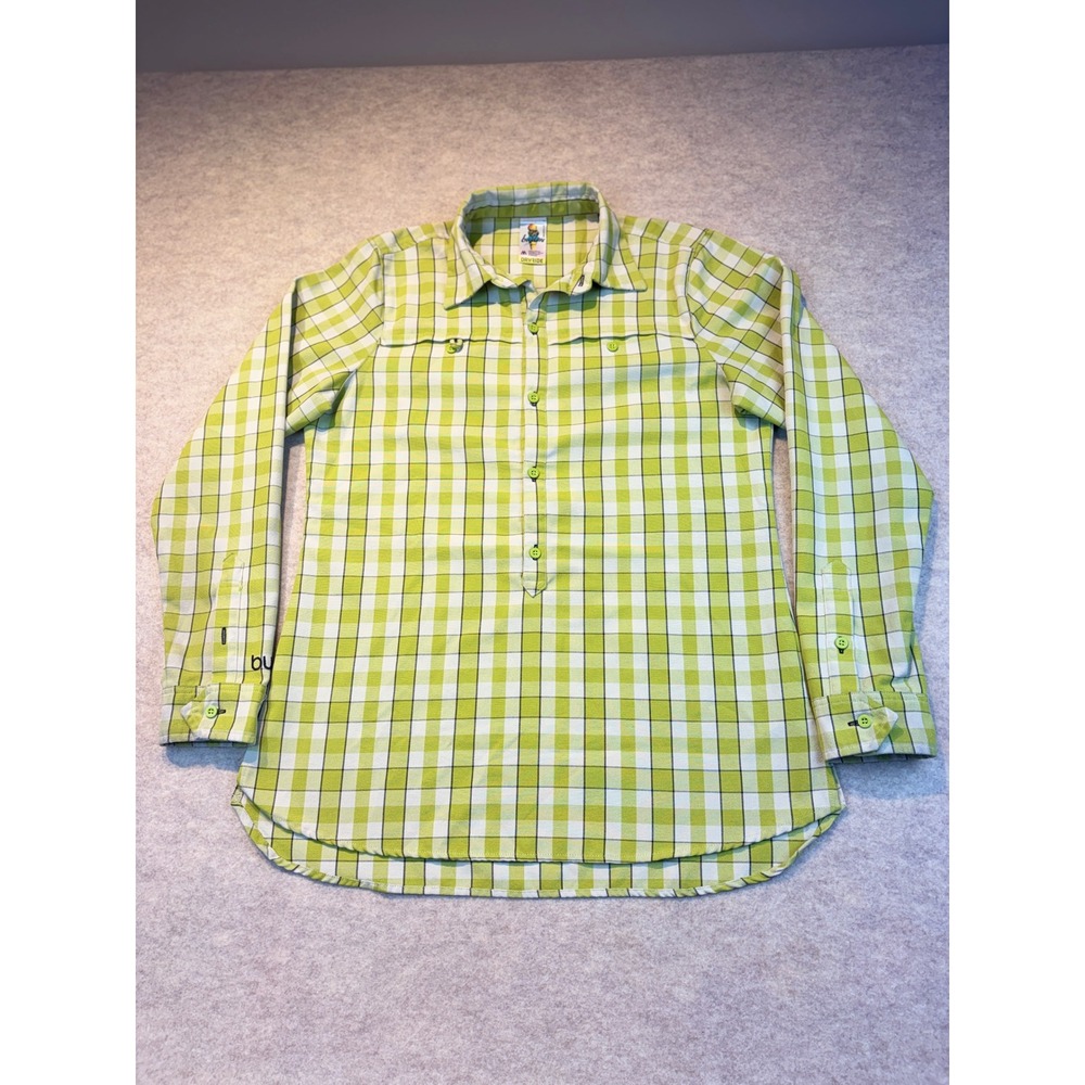 Burton Dryride Button-Up Shirt - Chartreuse Plaid - Men's M